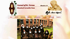 What Carmelteresa.org website looked like in 2019 (4 years ago)