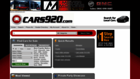 What Cars920.com website looked like in 2019 (4 years ago)