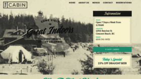 What Cabincrescentbeach.com website looked like in 2019 (4 years ago)