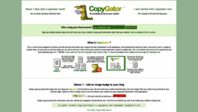What Copygator.com website looked like in 2019 (4 years ago)