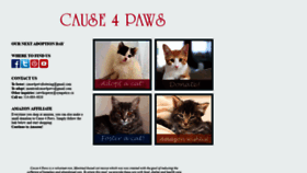 What Cause4pawsrescue.ca website looked like in 2019 (4 years ago)