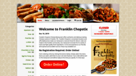 What Chopstixfranklin.com website looked like in 2019 (4 years ago)