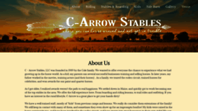 What C-arrow-stables.com website looked like in 2019 (4 years ago)
