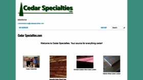 What Cedarspecialties.com website looked like in 2019 (4 years ago)