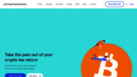 What Cryptotaxcalculator.io website looked like in 2019 (4 years ago)