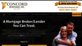 What Concordmortgageinc.com website looked like in 2019 (4 years ago)