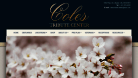 What Colestributecenter.com website looked like in 2019 (4 years ago)