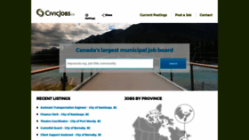 What Civicjobs.ca website looked like in 2019 (4 years ago)
