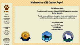 What Cmcockerpups.com website looked like in 2019 (4 years ago)