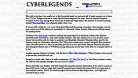 What Cyberlegends.net website looked like in 2019 (4 years ago)