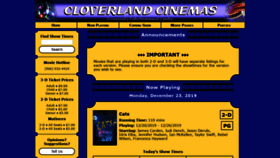 What Cloverlandcinemas.com website looked like in 2019 (4 years ago)