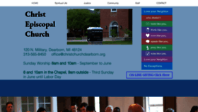 What Christchurchdearborn.org website looked like in 2019 (4 years ago)