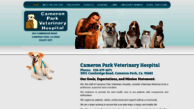 What Cameronparkvet.com website looked like in 2019 (4 years ago)