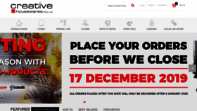 What Creativehousewares.co.za website looked like in 2019 (4 years ago)