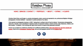 What Christinamaria.photo website looked like in 2019 (4 years ago)