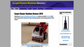 What Carpetcleaningmachinesreviews.com website looked like in 2019 (4 years ago)