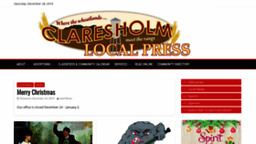 What Claresholmlocalpress.ca website looked like in 2019 (4 years ago)