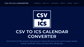 What Csv-to-ics.com website looked like in 2019 (4 years ago)