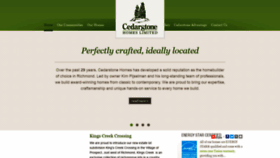 What Cedarstonehomes.com website looked like in 2019 (4 years ago)