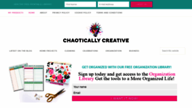 What Chaoticallycreative.com website looked like in 2019 (4 years ago)