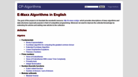 What Cp-algorithms.com website looked like in 2019 (4 years ago)