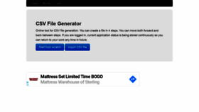 What Csvgenerator.com website looked like in 2019 (4 years ago)