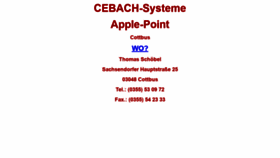 What Cebach.de website looked like in 2019 (4 years ago)