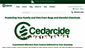 What Cedarcide.com website looked like in 2019 (4 years ago)