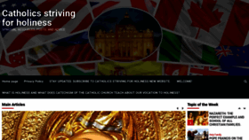 What Catholicsstrivingforholiness.org website looked like in 2019 (6 years ago)