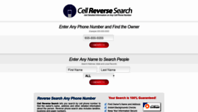 What Cellreversesearch.com website looked like in 2019 (4 years ago)