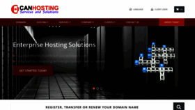 What Canhosting.ca website looked like in 2019 (4 years ago)