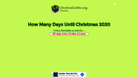 What Christmascountdown.org website looked like in 2020 (4 years ago)