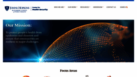 What Centerforhealthsecurity.org website looked like in 2020 (4 years ago)