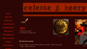 What Celestejheery.com website looked like in 2020 (4 years ago)
