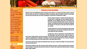 What Calories-in-foods.com website looked like in 2020 (4 years ago)
