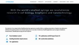 What Cytosurge.com website looked like in 2020 (4 years ago)
