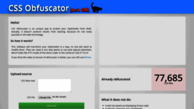 What Cssobfuscator.com website looked like in 2020 (4 years ago)