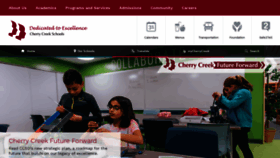 What Cherrycreekschools.org website looked like in 2020 (6 years ago)