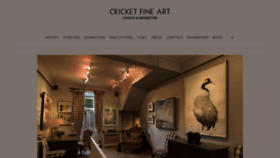 What Cricketfineart.co.uk website looked like in 2020 (4 years ago)