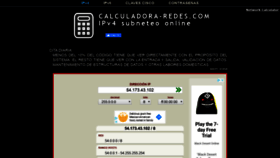 What Calculadora-redes.com website looked like in 2020 (4 years ago)