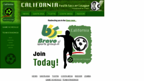 What Calyouthsoccer.com website looked like in 2020 (4 years ago)