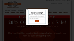What Cookswarehouse.com website looked like in 2020 (4 years ago)
