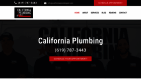 What Californiaplumbingsd.com website looked like in 2020 (4 years ago)