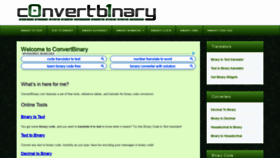 What Convertbinary.com website looked like in 2020 (4 years ago)