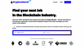 What Cryptojobslist.com website looked like in 2020 (4 years ago)