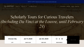 What Contexttravel.com website looked like in 2020 (4 years ago)