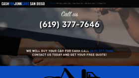 What Cashforjunkcarssandiego.org website looked like in 2020 (4 years ago)
