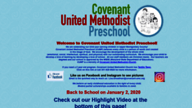 What Covenantumpreschool.org website looked like in 2020 (4 years ago)