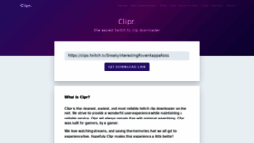 What Clipr.xyz website looked like in 2020 (4 years ago)