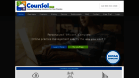 What Counsol.com website looked like in 2020 (4 years ago)